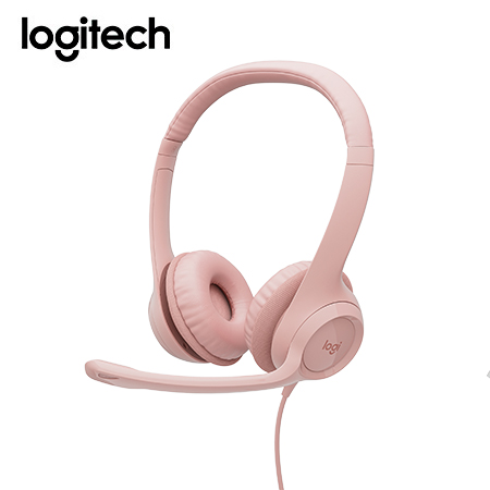 AUDIFONO C/MICROF. LOGITECH H390 USB NOISE CANCELLING ROSE (981-001280)-P